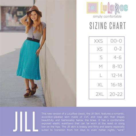 Lularoe Jill Skirt Sizing Chart Groups