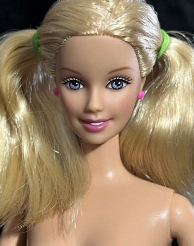 Nude Mattel Barbie Blonde Hair Blue Eyes Bendable Knees For OOAK