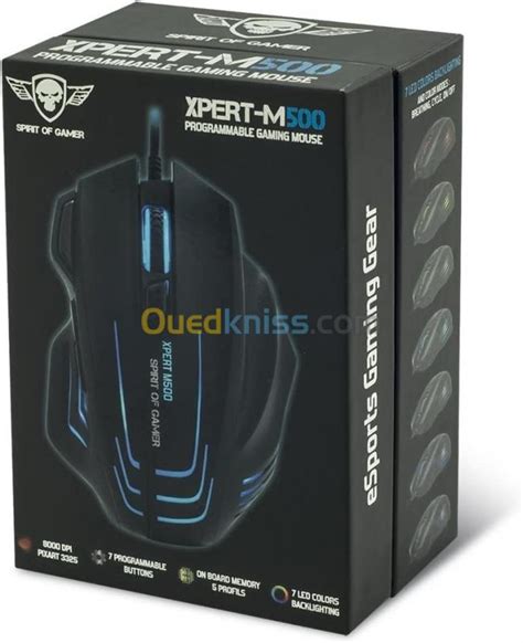 SPIRIT OF GAMER XPERT M500 SOURIS FILAIRE POUR GAMER CAPTEUR OPTIQUE