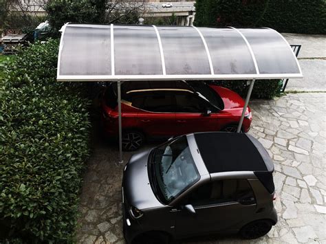 Pensilina Tettoia Plexiglass Carport Auto Garage Alluminio Mt X X