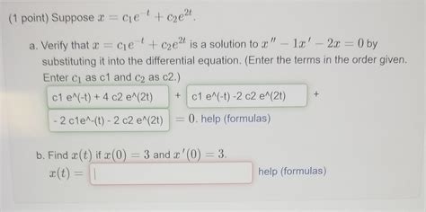 Solved Point Suppose X C Et C E T A Verify That Chegg