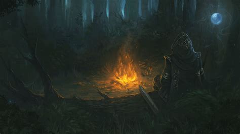 ArtStation - Campfire - Artwork for Archmage Rises, Rogier van de Beek | Painting, Campfire ...