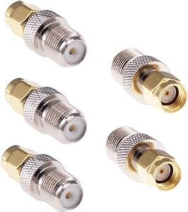 Amazon RFaha 5pcs RP SMA Male To F Female RF Coax Adapter RPSMA To