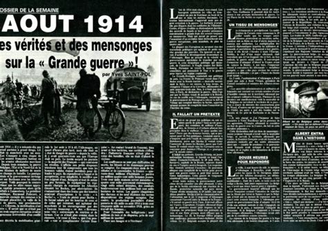 Coupure De Presse Clipping La Grande Guerre Ao T Clemenceau