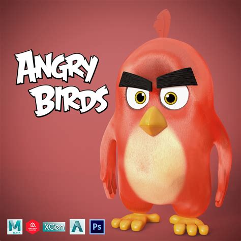 Artstation Angry Bird 3d Model 2k Resolution