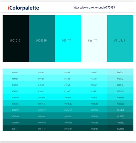 3 Latest Color Schemes With Azure And Dark Turquoise Color Tone