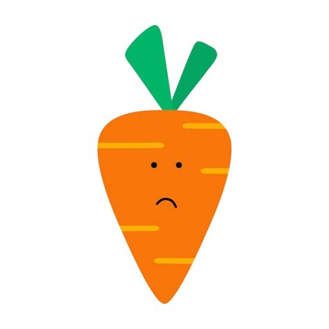 Premium Vector Cute Funny Cartoon Carrot Character