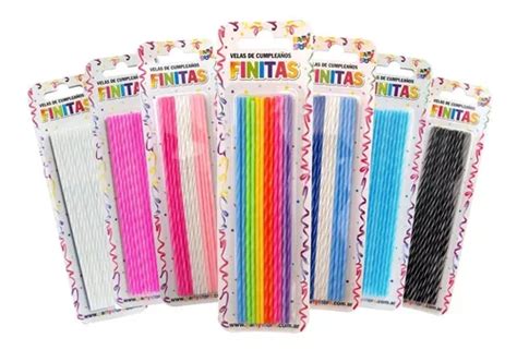 Party Store Vela Finita Torneada X 3 Blister De 24 Uni C U