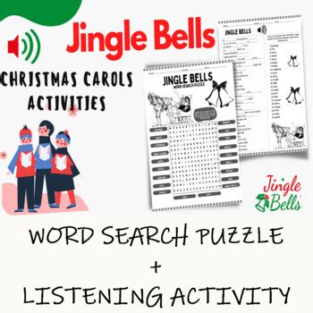 Christmas Activities Jingle Bells Christmas Word Search No Prep