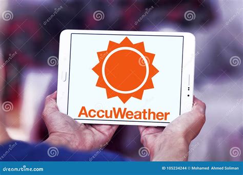 AccuWeather company logo editorial stock image. Image of media - 105234244