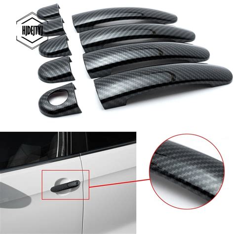 Hot Sale Carbon Fiber Style Side Door Handle Decoration Trims For Jetta