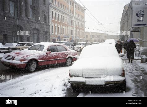 Snowfall in Moscow Stock Photo - Alamy