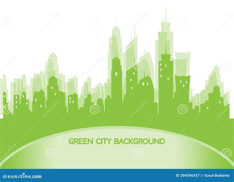 Green City Background stock illustration. Illustration of metropolis - 294596457