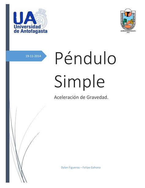 Pdf Informe Pendulo Simple Dokumen Tips