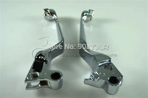 New Motorcycle Chrome Brake Clutch Levers Set For Harley Davidson