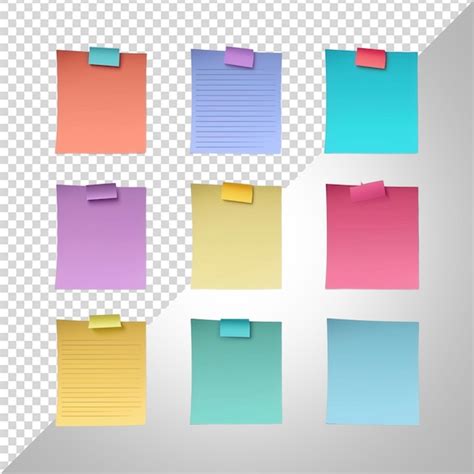 Premium Psd Colorful Sticky Notes Png