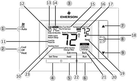 Emerson F H Pr Programmable Series Heat Pump Thermostat Manual