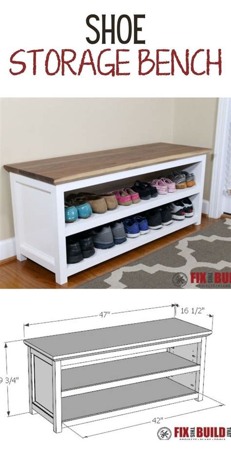 Shoe Storage Bench Sprucd Market Diy Furniture Plans Storage