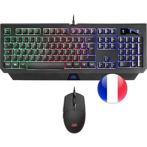 Mars Gaming Mcp Fr Combo Rgb Clavier H Mech Red Et Souris Dpi