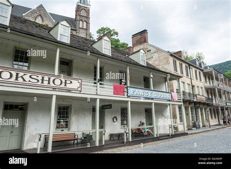 HARPERS FERRY, West Virginia - A museum street in Harpers Ferry, West ...