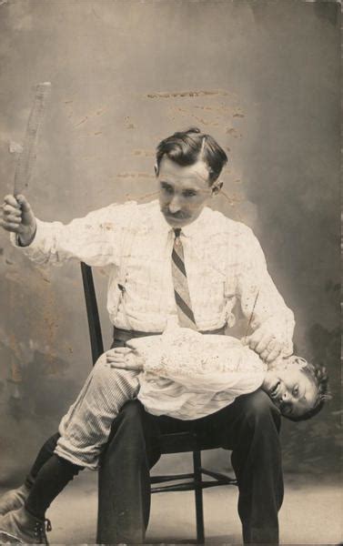 Man Spanking Boy With Paddle Postcard