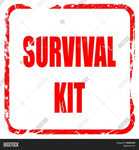 Survival Kit Sign Red Image And Photo Free Trial Bigstock