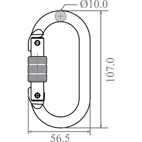 Steel Screw Locking Karabiner With A Mm Gate Opening