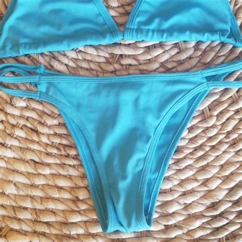 None Swim Blue String Bikini Poshmark