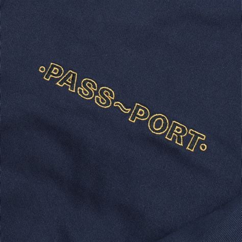 Pass~port Emblem Appliqué Workers Jacket Navy Pass~port Usa