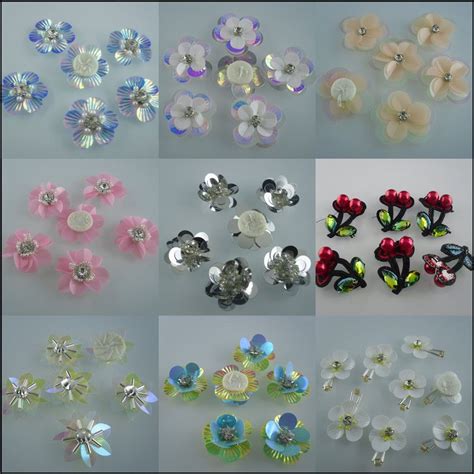 Badges And Patches 5pcs Flower Patch Embroidery Sew On Applique Clothing