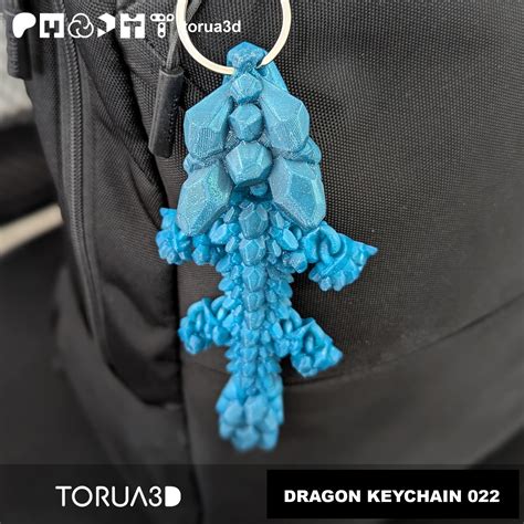 Articulated Dragon 022 Keychain Print In Place No Supports Stl 3d Model By Torua3d On Thangs