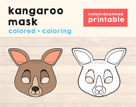 Printable Kangaroo Mask Template