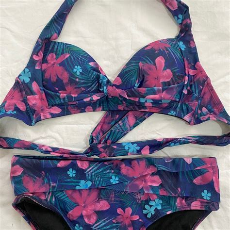 Floral Purple Bikini Set On Carousell