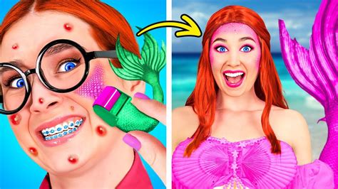 How To Become Mermaid At School Extreme Makeover From Nerd To