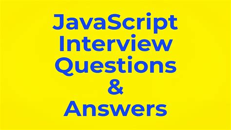 JavaScript Interview Questions Answers PDF Questpond