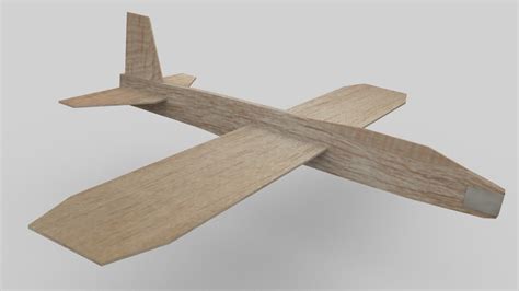 Blend Balsa Wood Toy Airplane