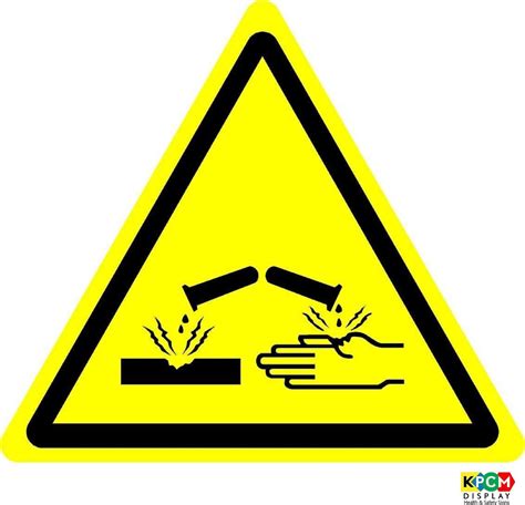 Iso Safety Label Sign International Warning Corrosive Substance