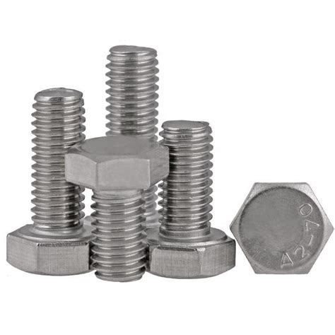 DIN 933 DIN931 Hexagon Head Bolt Stainless Industry Plain Zinc Plated