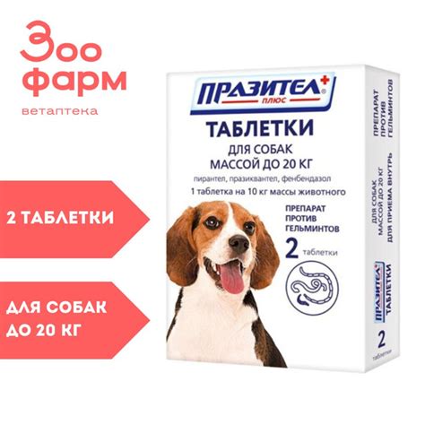 Празител для собак, 2 табл купить на OZON по низкой цене (1361605196)