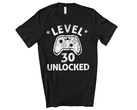 30th Birthday Shirt Level 30 Unlocked T Shirt Born In 1991 Etsy