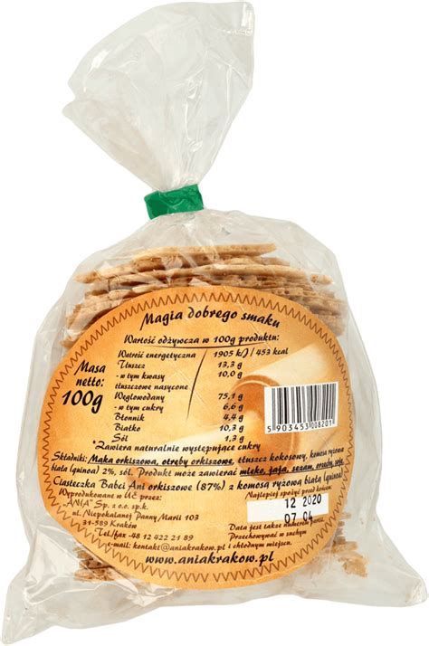 ANIA 1990 Ciasteczka Babci Ani Orkiszowe Z Quinoa 100 G Drogeria