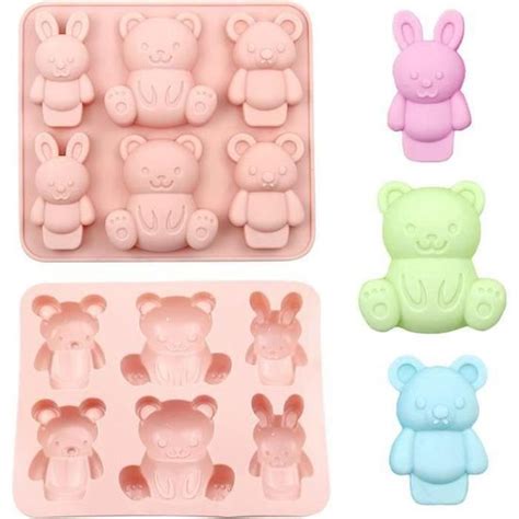 Moule G Teau Ours Lapin D Moule En Silicone Petit Ours Et Lapin