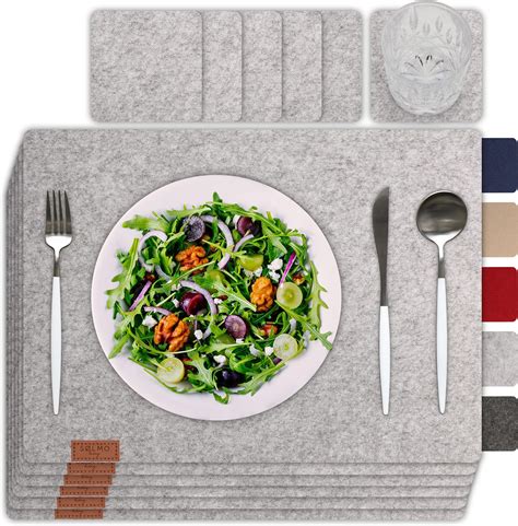 sølmo I 12er Premium Platzsets aus Filz Tischset Platzset 42x32 cm