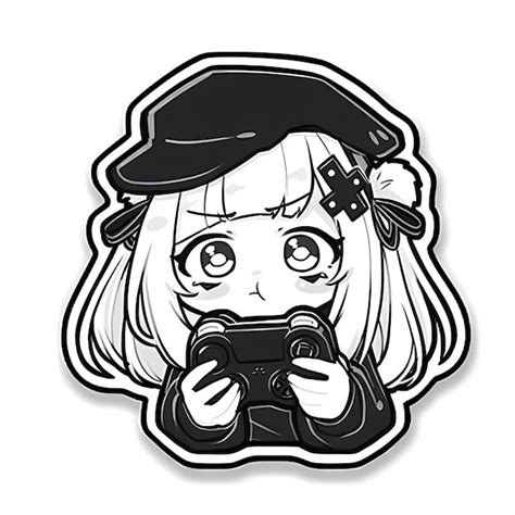 Premium Ai Image Minimal Japanese Kawaii Gamer Girl Chibi Anime