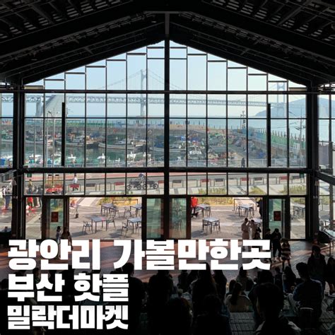 광안리 가볼만한곳 밀락더마켓 부산핫플레이스 일출 명소 네이버 블로그