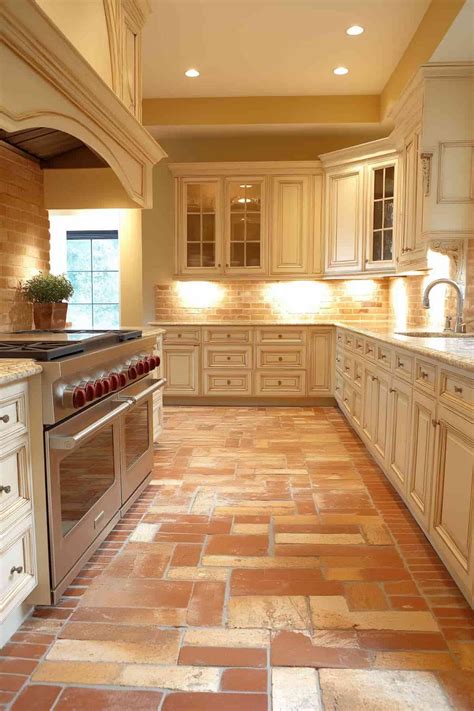 24 Brick Floor Kitchen Ideas For A Home With Timeless Style