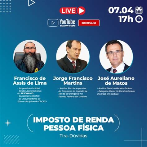 Live Tira D Vidas Do Imposto De Renda Pessoa F Sica Sistema Fenacon