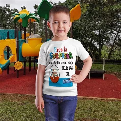 Playera Dia Del Niño Huevito Kinder Eres La Sorpresa en venta en