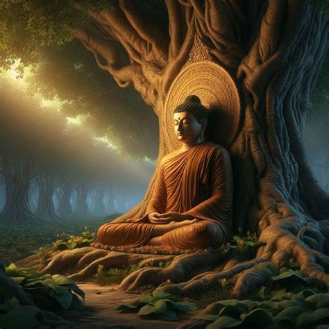 Lord Buddha Under a tree in 2024 | Buddha art drawing, Buddha art ...