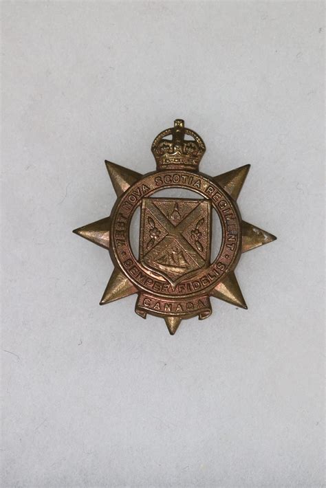 Original Ww Canadian The West Nova Scotia Regiment Canada Cap Badge